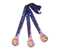 CONGARTENO 3PCS Gold Award Medals with Colorful Crown Design Weather Resistant Medals with Secure Ribbon for Sports Events Talent Shows Parties and Classroom Rewards