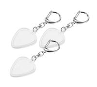 CONGARTENO 3pcs Guitar Pick Organizer Box with Heart-Shaped Keychain Portable Guitar Pick Storage Holder Case for Musicians for Travel and Daily Use
