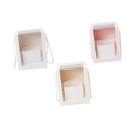 CONGARTENO 3pcs Large Flower Packing Boxes PVC Transparent Window Packaging for Birthday Party Flower Shop Food-grade Material Safe Storage Containers