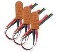 CONGARTENO 3pcs Leather Ribbon Bookmark Light Brown Book Tabs for Reading Bible Diary Practical Page Markers for Men and Book Lovers