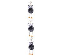 CONGARTENO 3pcs Owl Key Ring Fur Pom Pom Keychain Owl Faux Ball Keychain Keychains for Backpacks Keychain for Owl Owl Keyring Animal Charm Key Ring Purse Keychain