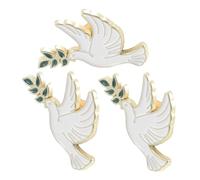CONGARTENO 3pcs Peace Dove Lapel Pins Metal Brooch with for Men Women Animal Brooches for Clothes Backpacks Hats Bags Elegant Accessories for Daily Wear and Special