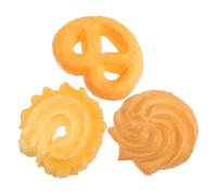 CONGARTENO 3pcs Realistic Cookie Models Set - Artificial Bakery Cookie Decorations with Windmill, Sunflower Heart Shapes - Photo Studio Props for Food Photography and Dessert Display