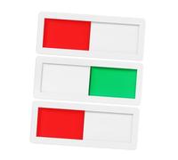 CONGARTENO 3pcs Self Adhesive Slider Door Privacy Sign with Clear Red Green Indicator for Restroom Office Hotel Bathroom Occupied Vacant Status Marker