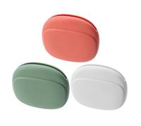 CONGARTENO 3pcs Silicone Earphone Storage Box Portable Multi-functional Data Cable Organizer Soft Headphone Case for Earphones and Small Items Compact and Stylish Design Grey