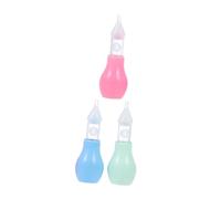 CONGARTENO 3pcs Silicone Nasal Aspirators for Manual Nose Suction Cleaner with Food Grade Soft Silicone Safe and Comfortable Nose Mucus Remover for Newborns and Mixed Colors