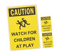 CONGARTENO 3pcs Slow Down Playing Safety Signs Weather-resistant Metal Road Traffic Warning for Schools Neighborhoods Parks Driveway Compliance with Regulation Standards