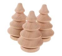 CONGARTENO 3pcs Unfinished Wooden Christmas Tree Crafts Freestanding Wood Tabletop Decor for Xmas Compact Farmhouse Mantel Shelf Centerpieces DIY Painting Holiday Ornaments
