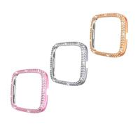 CONGARTENO 3pcs Watch Protective Shell Case with Double Row Shockproof Cover Accessories for Stylish and Practical Protection Random Color