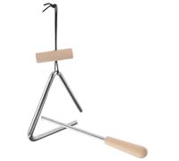CONGARTENO 4-inch Iron Triangle Musical Instrument with Wooden Handle, Percussion Triangle for Boys and Girls Music Education and Rhythm Practice, Handheld Music Enlightenment Instrument