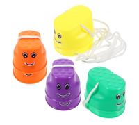 CONGARTENO 4 Pairs Balance Stilts Non-Slip Plastic Walking Buckets for Outdoor Coordination with Thickened Design for Active Play and Social Interaction