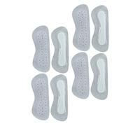 CONGARTENO 4 Pairs Thickened Cow Leather Anti-wear Heel Pads with Double-Sided Adhesive Grey Heel Cushions and Various Shoes Comfortable Non-Slip Half-Code Inserts and Slipping