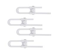 CONGARTENO 4 PCS Adjustable U-Shaped Childproof Cabinet Locks for Closets Fridges Sliding Safety Latches with Range for Mushroom Knobs and Handles Compact and Portable Furniture Security