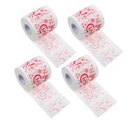 CONGARTENO 4 Rolls Christmas Pattern Toilet Tissue Soft Double Facial Tissues Napkins with Festive Xmas Design for Holiday Party Table and Bathroom Use