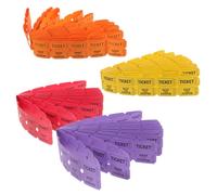 CONGARTENO 400Pcs Colored Raffle Tickets Event Lottery Ticket Labels for Parties Carnivals Celebrations Mall Activity Center in Yellow Orange Red Purple