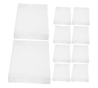 CONGARTENO 40PCS Foldable Clear PVC Wedding Favor Boxes with Lids Space-saving Transparent Treat Packaging for Chocolates Cookies Jewelry Storage and Party