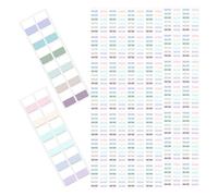 CONGARTENO 480pcs Colored Sticky Tabs for Planner and Notebook - Repositionable Index Page Markers with Light and Muted Colors - Multi-use Writable Labels for Academic Notes and File