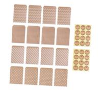 CONGARTENO 48pcs Kraft Paper Candy Bags with Wave Dot Design and Stickers Food Packaging for Bakery Bread Snacks Party Favors Food Bags for Home Use