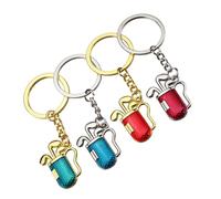 CONGARTENO 4Pcs Alloy Golf Club Barrel Key Chains with Comfortable Hand Feeling and Stylish Design, for Key or Bag Decoration and Showing Your Love to Friends