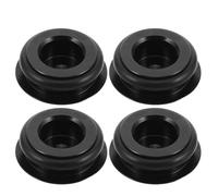 CONGARTENO 4PCS Bicycle Crank Cover for Crank Arms Black Aluminum Alloy Mountain Road Bike Crankset Dust Protector with Rubber Ring Lightweight Cycling Shaft Caps