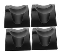 CONGARTENO 4pcs Black Resin 12-hole Ocarina Bracket Set, Portable Plastic Musical Instrument Holder Stand for Desktop Display and Ocarina Accessories