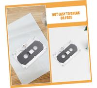 CONGARTENO 4Pcs Blank Audio Cassette Tapes with Transparent Hard Case Vintage Design Handcraft Accessories for DIY Recording Home Decor Wall Hanging Protective and Portable