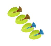 CONGARTENO 4Pcs Cartoon Faucet Extenders for Soft TPE Hand Wash Tools Easy Install No-Tool Required Bathroom Sink Tap Extension Assorted Blue Brown Colors