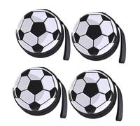 CONGARTENO 4pcs Creative Tinplate Football Pattern Change Bags for Coins Keys Small Random Interior Colors Storage Pouches for Soccer Fans Random Color