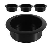 CONGARTENO 4pcs Drop Cup Holder Insert for Rv Car Boat Sofa Couch Black Plastic Car Seat Drink Holder Replacement for Armrest Table Recliner Furniture with Secure Grip and Easy Maintenance