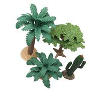 CONGARTENO 4pcs Fake Trees for DIY Micro Landscape Realistic Artificial Plants Indoor Decoration Includes Palm Banyan Cactus Models for Home Office Garden Craft