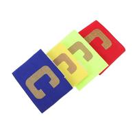 CONGARTENO 4pcs Football Captain Armbands Nylon Sports Team Leader Bands in Yellow Red Blue Green Flexible Anti-slip Design for Soccer Basketball Hockey Baseball