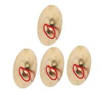 CONGARTENO 4pcs Hand Cymbals for Lightweight Portable Copper Percussion Musical Instrument Bright Clear Tone Educational Music for Home School Outdoor Activities