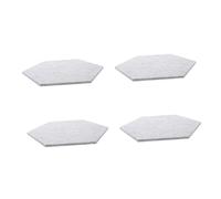 CONGARTENO 4pcs Hexagon Sound Absorbing Mats Felt Acoustic Panels Silver Grey Soundproofing Wall Pads Noise Reduction for Studio Home Office Ktv Background Decor