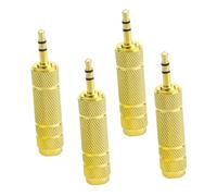 CONGARTENO 4pcs Metal Audio Adapters Male to Female Stereo Connector for Microphone Mixer Amplifier Professional Sound Equipment