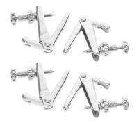 CONGARTENO 4pcs Metal Fine Tuners for Violin and Cello 1/2 1/4 String Adjusters Replacement Parts Silver Musical Instrument Accessories for String Tuning