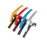 CONGARTENO 4PCS Metal Folk Guitar Capo Tuner with Picks Quick-release Clamp for Acoustic Guitar Ukulele Banjo Mandolin Scratch-resistant Design