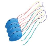 CONGARTENO 4pcs Mini 6-hole Plastic Ocarina Set for Beginners Random Color Cord Music Instrument for Children and Adults Decorative Ocarina for Practice