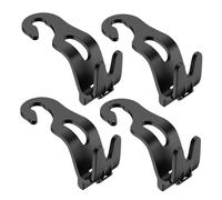 CONGARTENO 4pcs Plastic Car Back Seat Hooks Headrest Hangers Abs Storage Organizer for Auto Interior Space-Saving and Neat Backseat Accessories