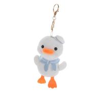 CONGARTENO 4pcs Plush Duck Keychains for Boys and Girls Sturdy Backpack Pendants Cartoon Key Rings End of Term Gifts