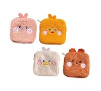 CONGARTENO 4Pcs Portable Menstrual Pad Storage Bag Assorted Color Multi Function Sanitary Napkin Organizer for Travel Stylish Design for Women Prevents Staining and Embarrassment Random Color