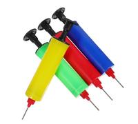 CONGARTENO 4PCS Portable Sports Ball Pump with Needle for Basketball Volleyball Soccer Rugby - Mini Hand Air Pump Set for Outdoor Travel and Quick Inflation (Red Blue Yellow Green)