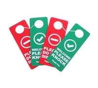 CONGARTENO 4pcs Privacy Door Hanger Signs Felt Material Please Do Not Disturb and Please Knock for Office Home Online Classes Meetings Conference Stylish Design