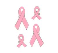 CONGARTENO 4pcs Ribbon Brooch Pins Enamel Lapel Pins in Pink Wrought Iron Base for Women Dress Accessory