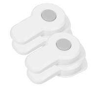 CONGARTENO 4PCS Safety Oven Door Locks, Self-Adhesive No-Drill Childproof Cabinet and Drawer Locks for Kitchen, Microwave, Refrigerator, White Silicone Protectors for