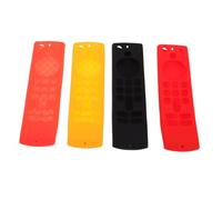 CONGARTENO 4pcs Silicone Remote Cover Protective Case for Gen Voice Remote Anti-slip Signal Transparent Non-toxic Controller Protector Sleeve in Black and Tangerine