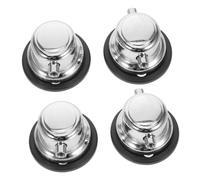 CONGARTENO 4pcs Silver Double End Drum Tension Lugs Dual-use Snare and Tom Percussion Instrument Replacement Parts with Corrosion-resistant Coating Easy Installation Compatible with Jazz and