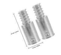 CONGARTENO 4pcs Stainless Steel Threaded Tip Extension Pole Adapter for Metal Rod Mop Broom Brush American Type Replacement Telescoping Pole Connector