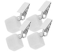 CONGARTENO 4pcs Tablecloth Weight Clips for Patio and Garden Outdoor Use, Stone and Iron Material Prevent Blowing and Sliding, Compact Tablecloth Clips for Secure Table Cover