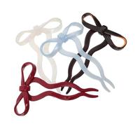 CONGARTENO 4pcs U Shaped Bow Hair Clips for Women Lightweight Vintage French Hair Sticks with Sweet Bow Decoration Quick Styling Accessories for Elegant Buns and Updos