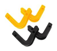 CONGARTENO 4pcs Wall Mounted Barbell Rack Double Barbell Storage Hooks for Home Gym Weightlifting Equipment Dumbbell Rod Holder Prevents Rolling and Floor Scratches